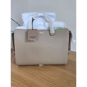 Burberry Banwell Check Canvas & Leather Satchel